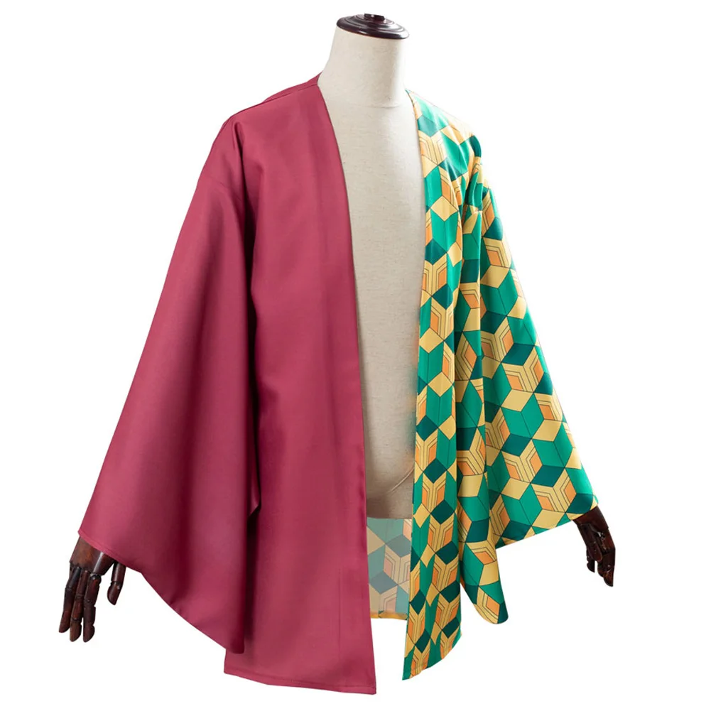 Tomioka Giyuu Cosplay Fantasy Kimono Coat Robe Anime Devil Murderer Costume Disguise Adult Men Roleplay Fantasia Outfits Male