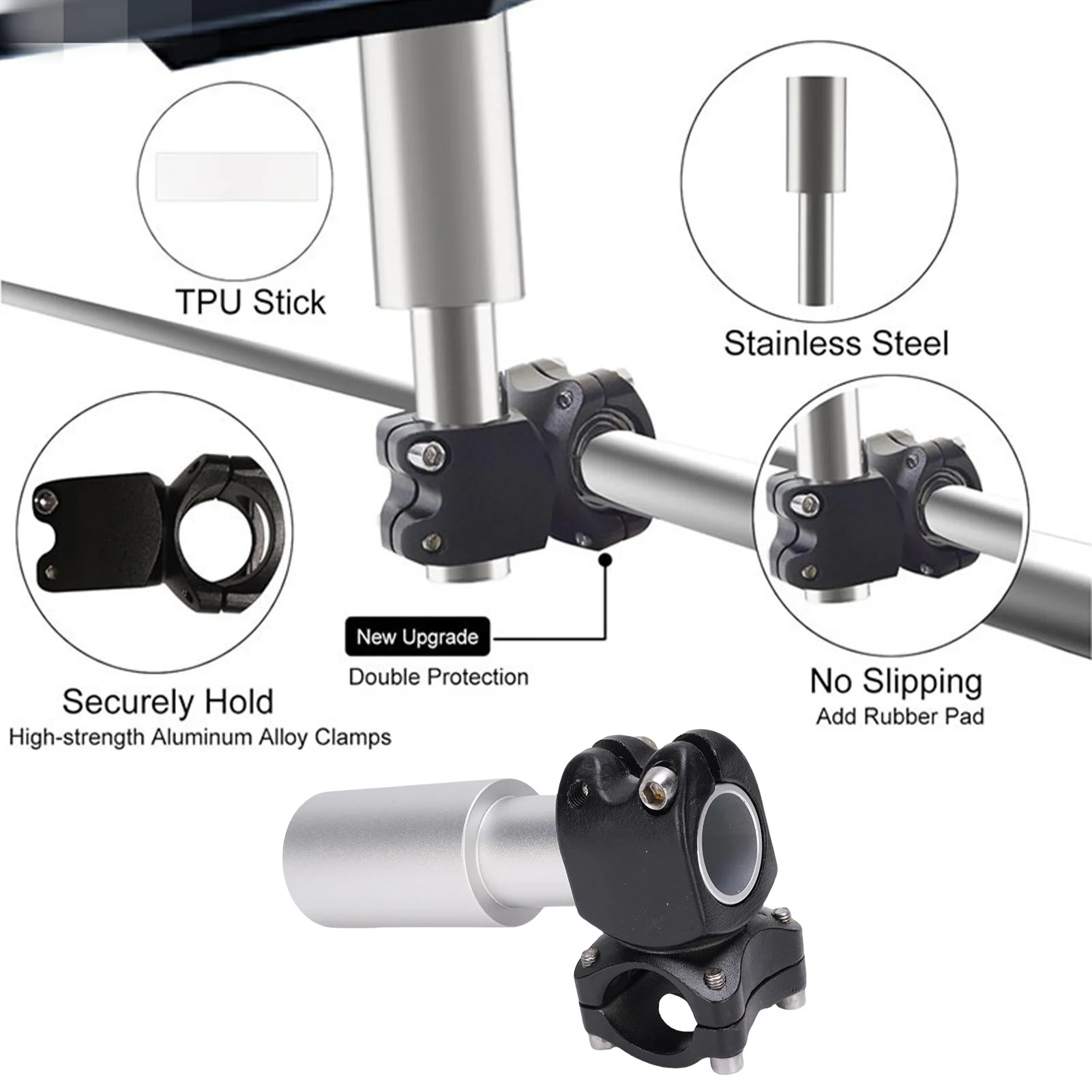 الأقمار الصناعية RV سقف جبل سبائك الألومنيوم مقاومة للخدش الأقمار الصناعية RV القطب جبل الطقس برهان عالية القوة المشبك لسيارة تخييم #5