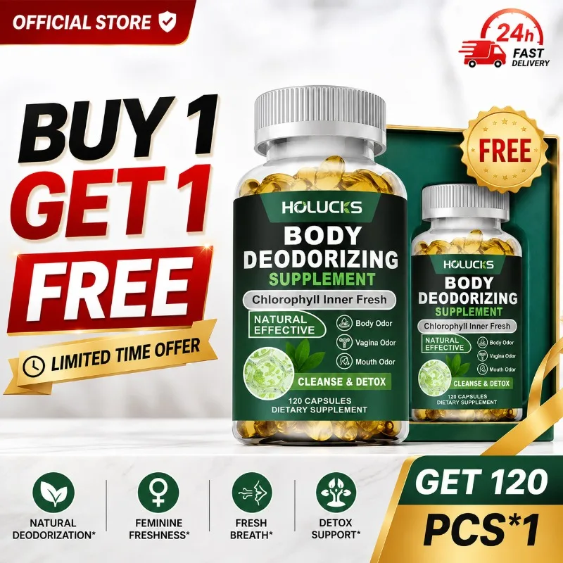 

BOGO Free Chlorophyll Body Deodorizing Capsules, with Parsley & Peppermint, Reduce Odors, Freshen Breath & Support Gut Health