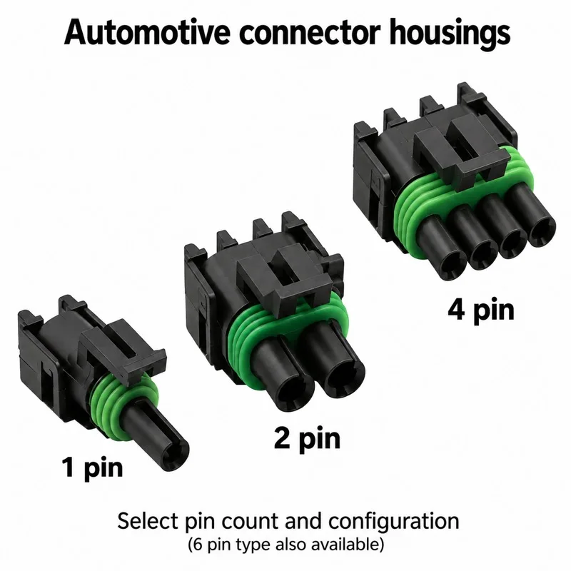 DRF25 Automotive Connector Housings 1 2 3 4 6 Pin Linear Square Options Male Female Sets with Terminals Seals for Workshop Use