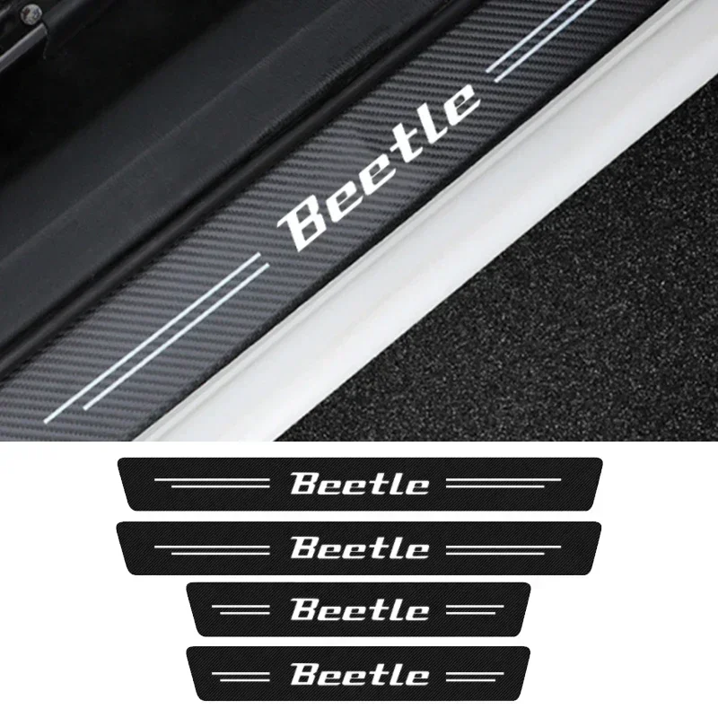 Car Threshold Tape Door Sill Protector Sticker for Volkswagen VW Beetle Logo Badge Trunk Bumper Scratch Guard Strips