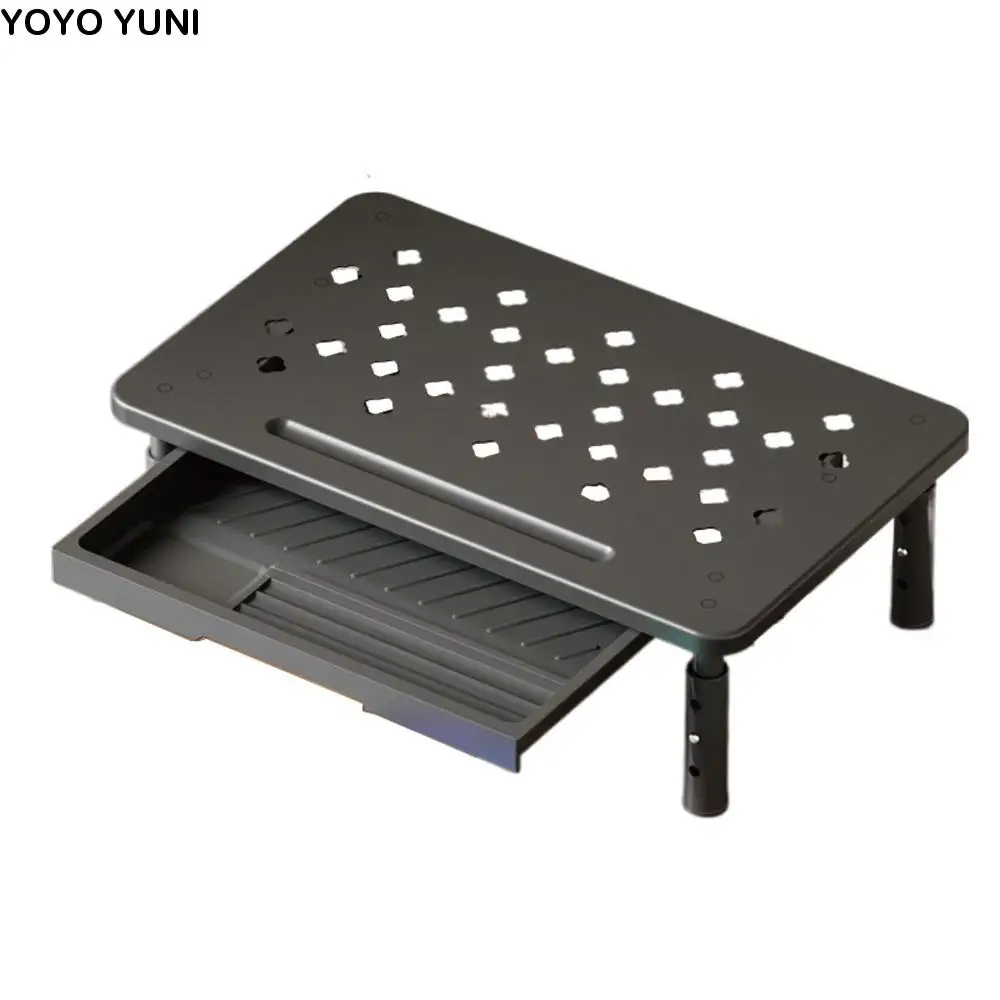 

3-регулируемый по высоте компьютерный монитор, вентиляционные отверстия для воздушного потока, стальная конструкция, регулируемая подставка для ноутбука, повышенный угол обзора