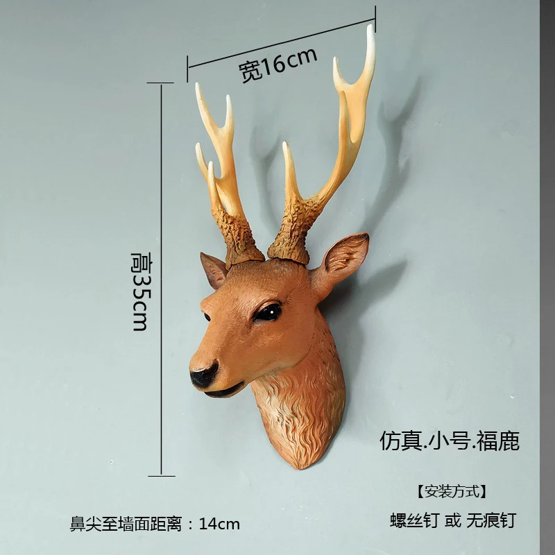 

decoration Wall hanging Lucky elk decoration Bar background animal pendant