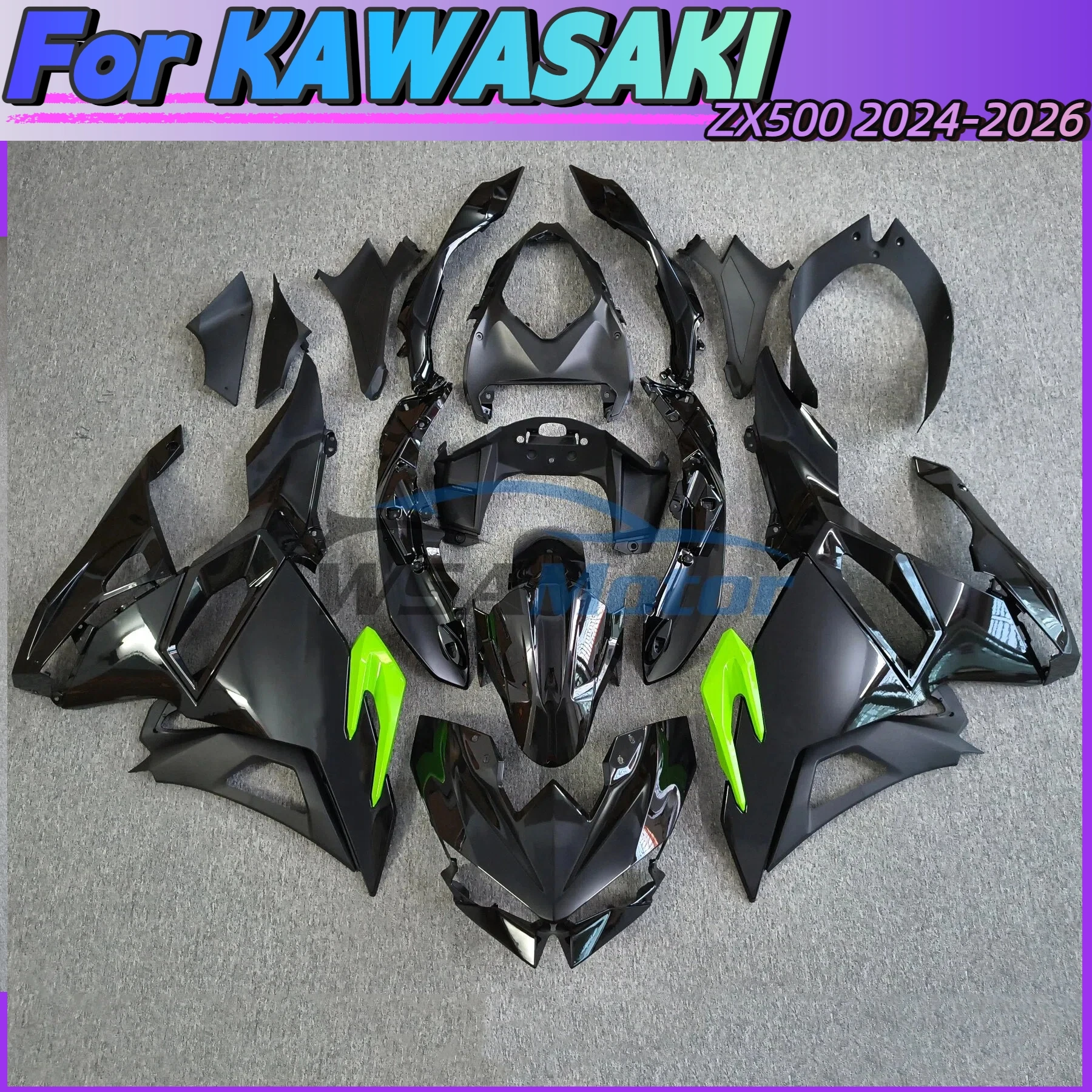 Motorcycle For ZX500 ZX 500 2024 2025 2026  Full Fairing Kit Bodywork Injection Cowling Bright Titanium Red Edition