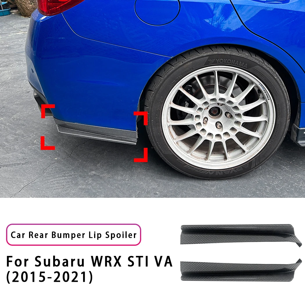 For Subaru WRX STI VA 2015-2021 Carbon Fiber Car Rear Bumper Lip Diffuser Side Spoiler Air Vent Canard Splitter Accessoires