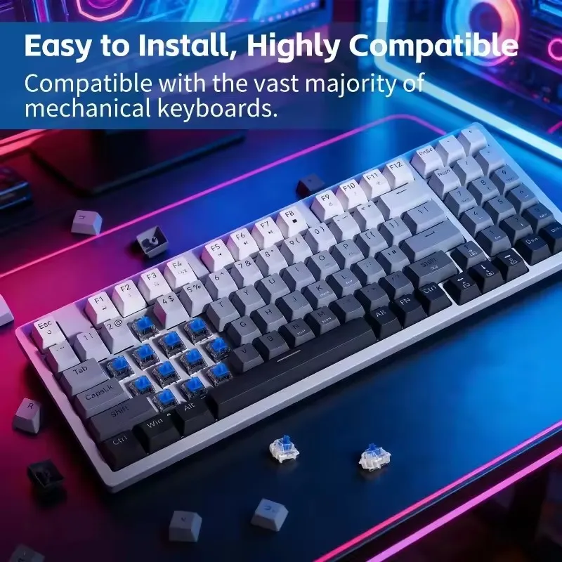 10-30Pcs 3 Pin Blue Red Brown Clicky Switches with Switch Puller Keyboard Clicker Keys Mechanical Keyboard Switches Clickers view 3