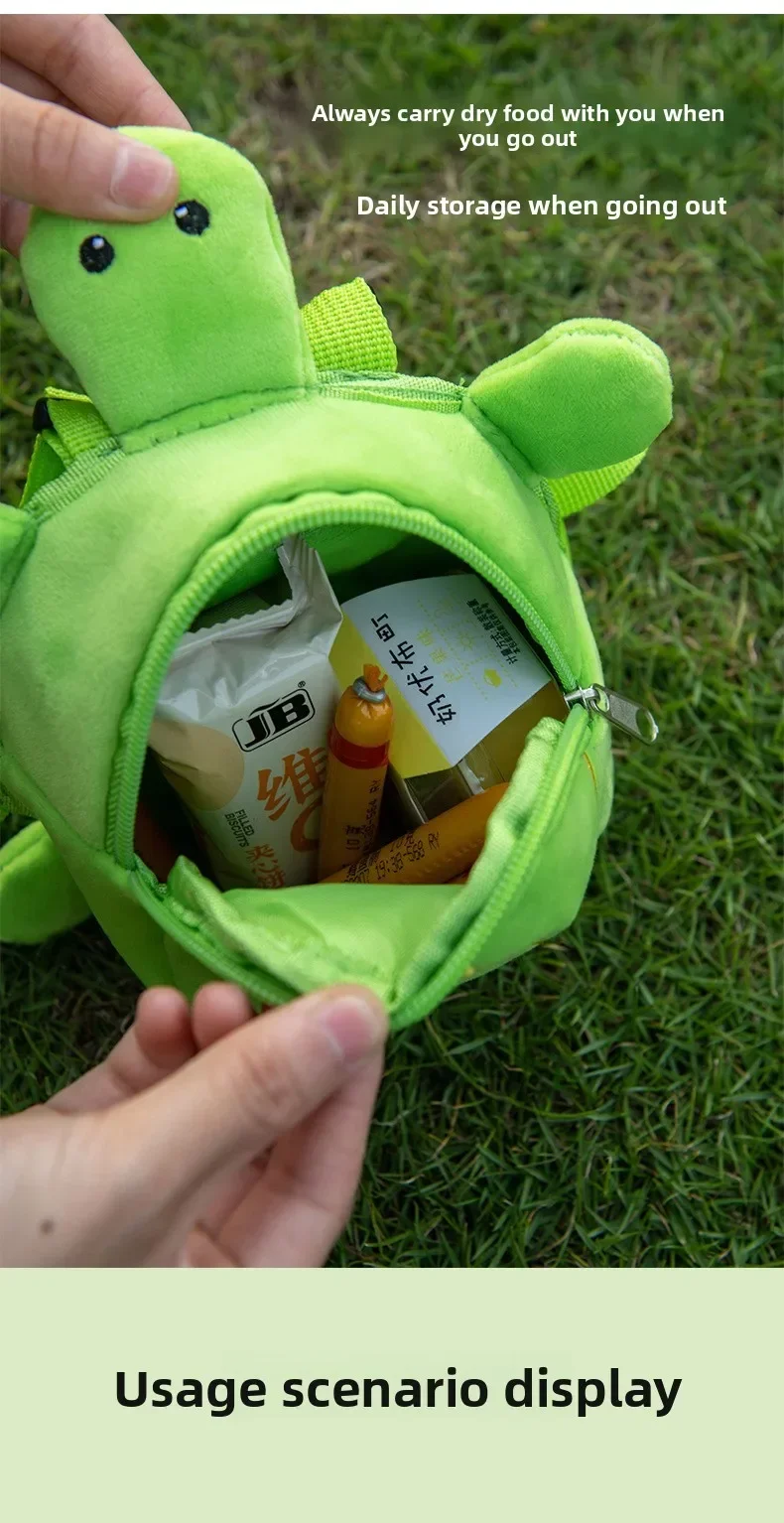 1 x süßer Haustier-Rucksack mit Schildkrötenmotiv, verstellbares Brustgeschirr mit Leinenhalter für kleine und mittelgroße Hunde, Katzen, zur Aufbewahrung von Leckerlis für Spaziergänge im Freien – Detail 8