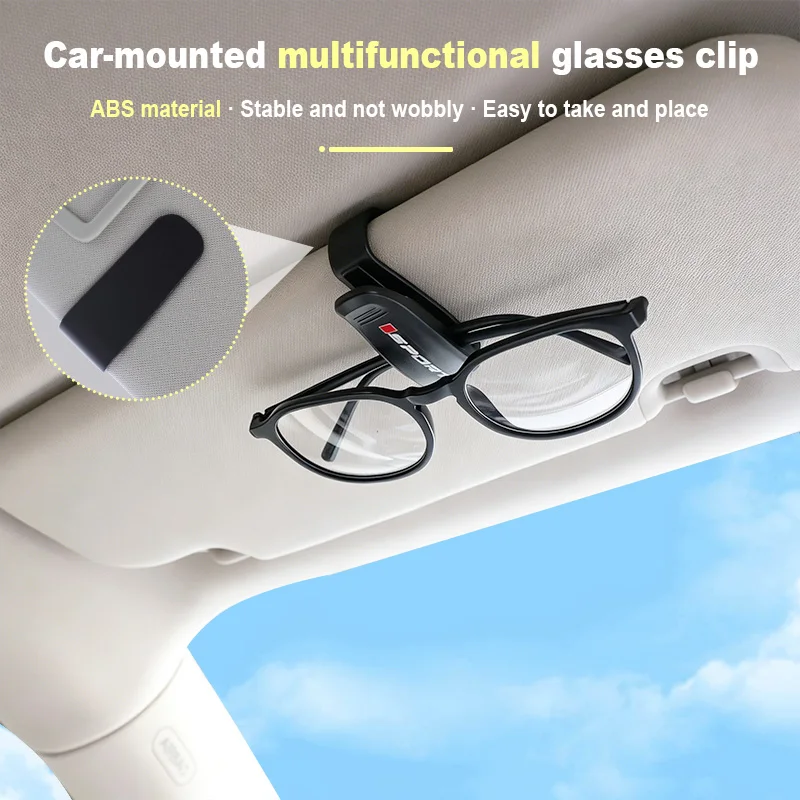 

Sport-Style Car Visor Glasses Clip & Ticket/Card Holder — Universal Fit for Volkswagen, BMW, Fiyat, Honda, Volvo, and More