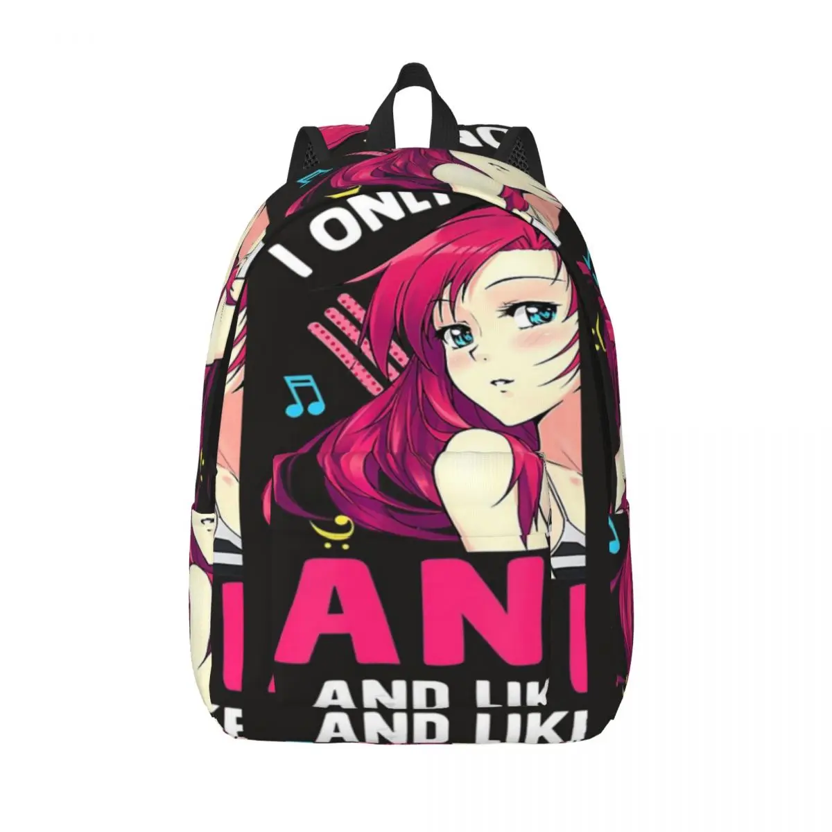 

Anime Girl I Only Care About Anime And Like Maybe People 9 Simple and Stylish Backpack Canvas Backpack Student