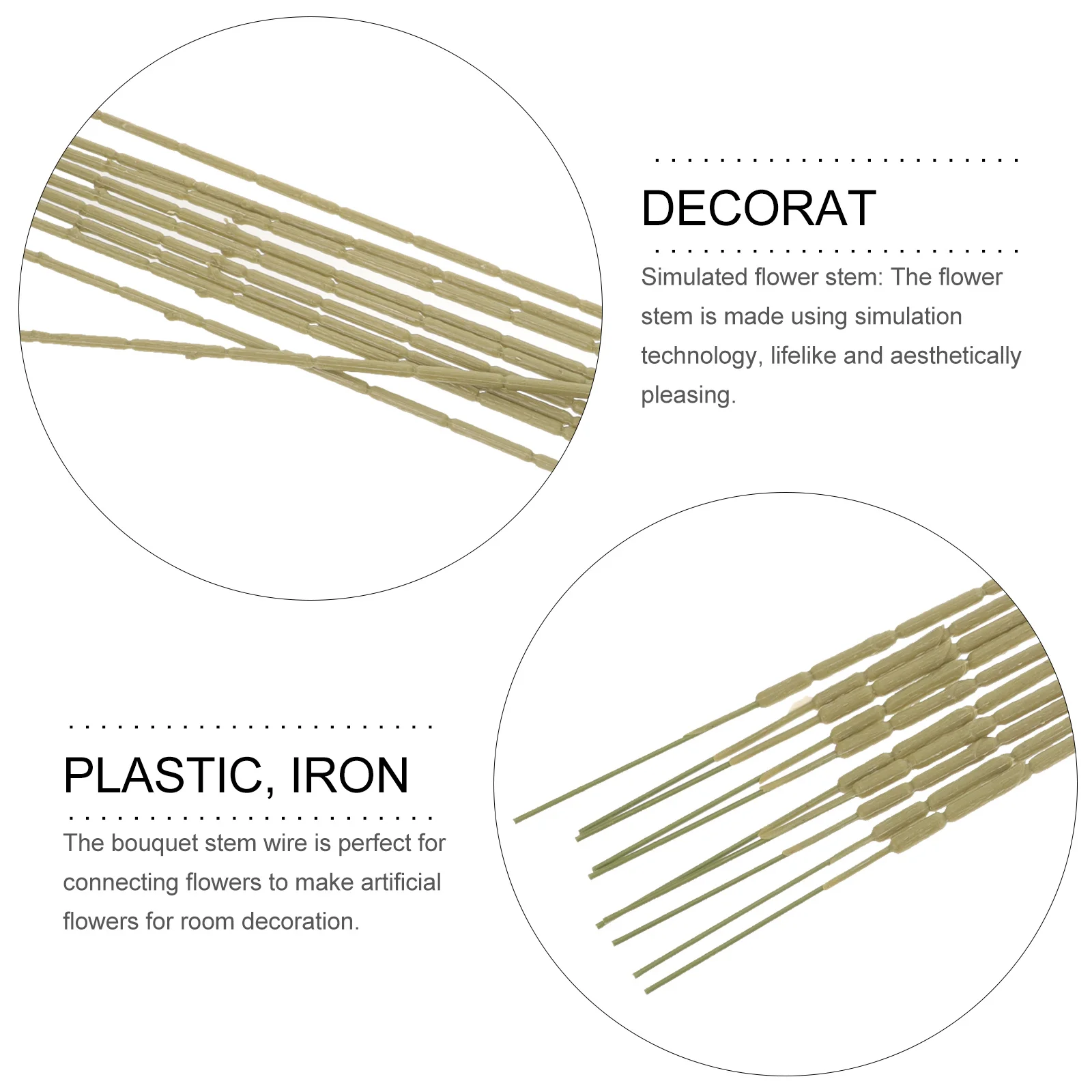 10 قطعة سيقان الأزهار المحاكاة خفيفة الوزن من البلاستيك الحديدي لتقوم بها بنفسك تشكيلة زهور لوازم ديكور منزلي للزفاف ينبع سلك الزهور