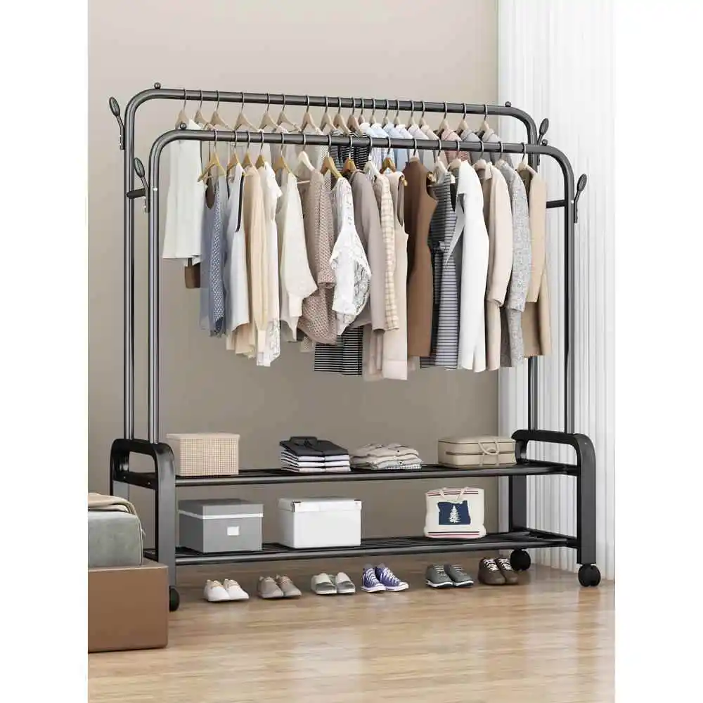 elegant-bedroom-floor-mounted-clothes-drying-rack-simple-storage-indoor-clothesline-balcony-clothes-hanger-sliding-function