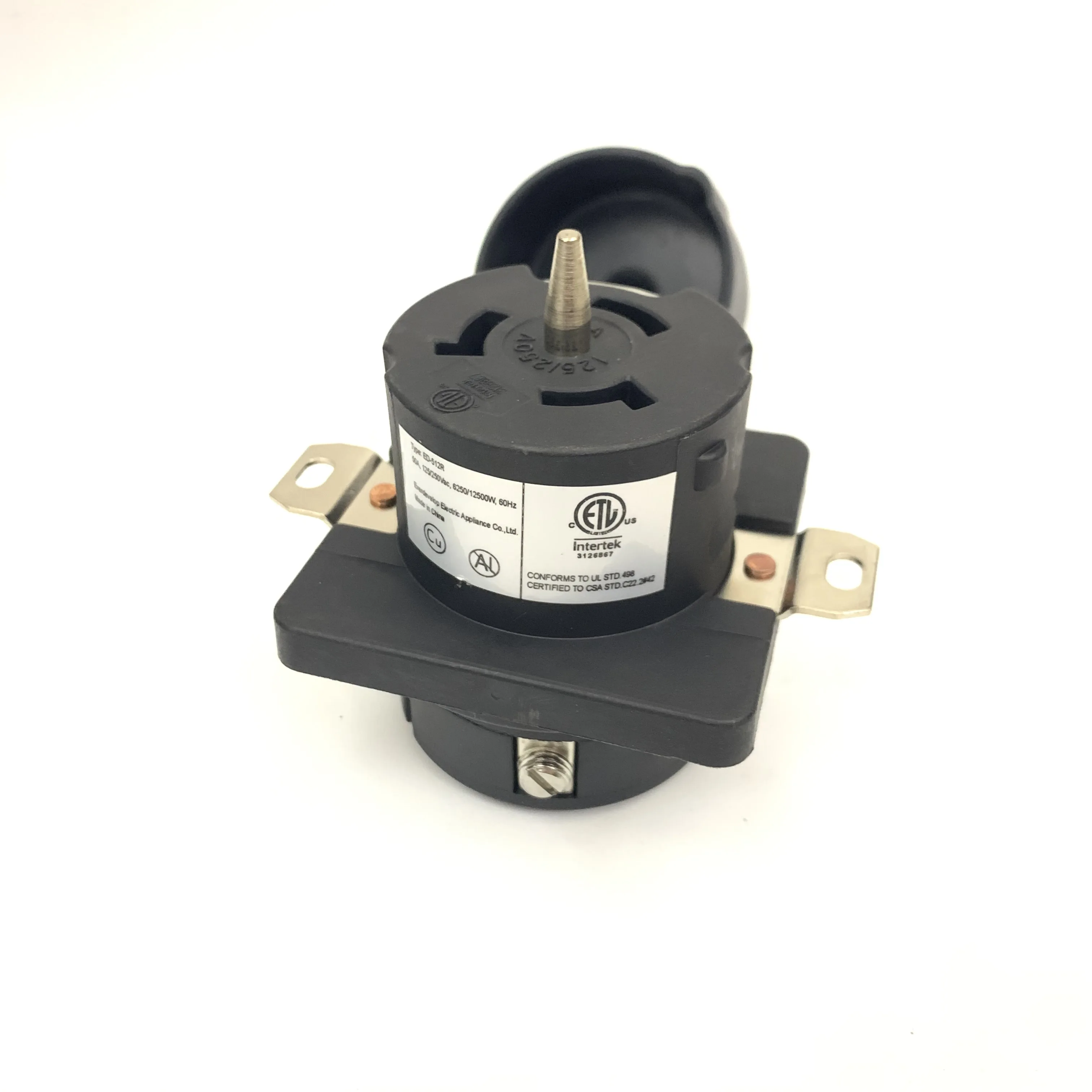 Industrial Grade 50 Amp 125/250 Volt Locking NEMA SS2-50R Receptacle ABS Waterproof Electrical Plug US Cover NYlon IP66 Rated