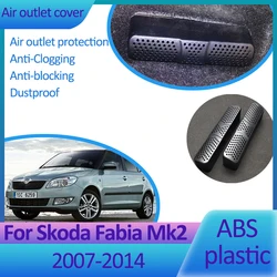 For Skoda Fabia Mk2 5J MG Accessories 2007-2014 2011 2012 Auto Air Outlet Cover Conditioner Vent Protection Under Seat Dustproof