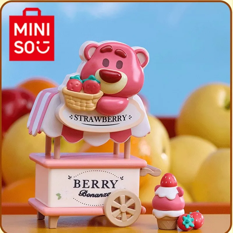 Miniso Genuine Disney Pixar Fruit Market Series Fruit Market Stall Cartoon Model Figurine Trendy Toy Desktop Ornament Gift