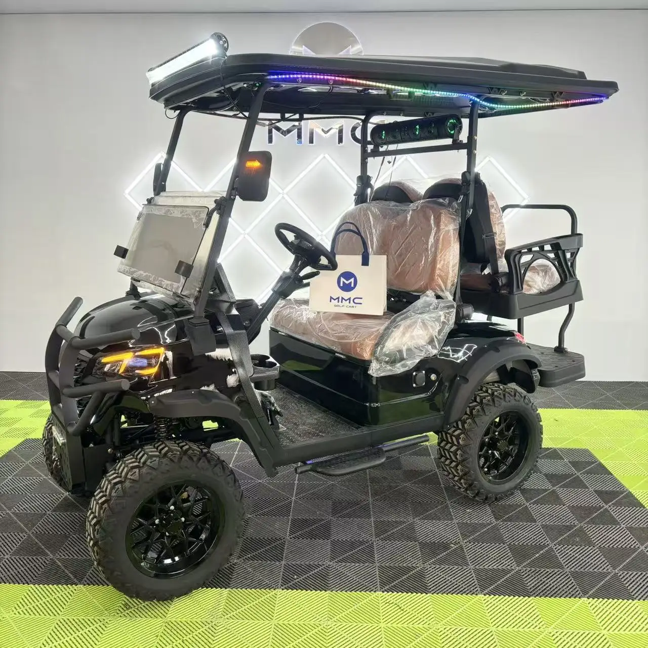 

Электрическая тележка для гольфа MMC 4WD с двойным поворотным рычагом, независимая подвеска, 4-местная батарея 48 В/60 В/72 В, двигатель переменного тока 4/5/7/10/15 кВт