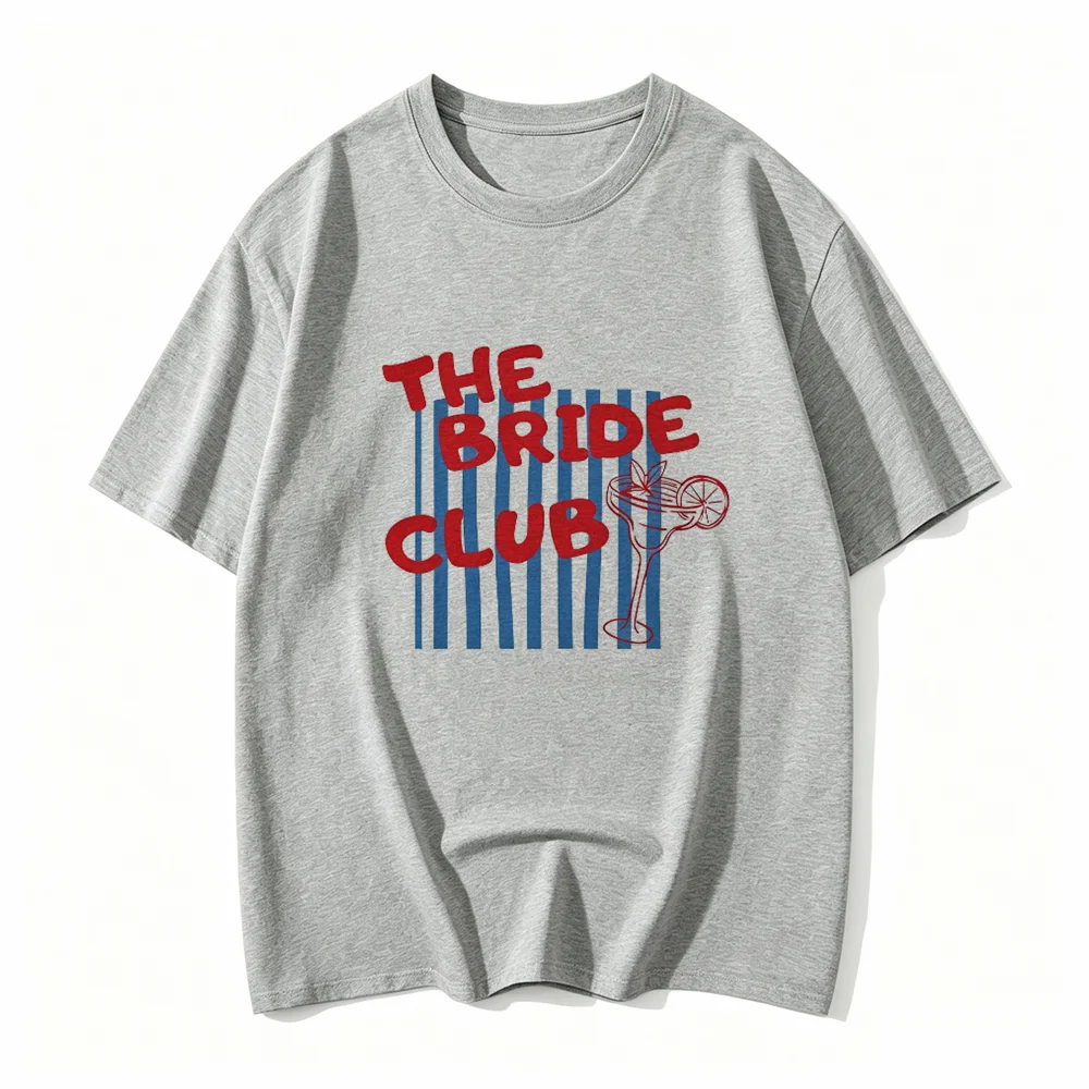 The Bride Club Bachelorette Party T Shirt Women Retro Graphic Tee T-Shirt Bridal Shower Bridesmaid Team Tops 2027 Wedding Outfit
