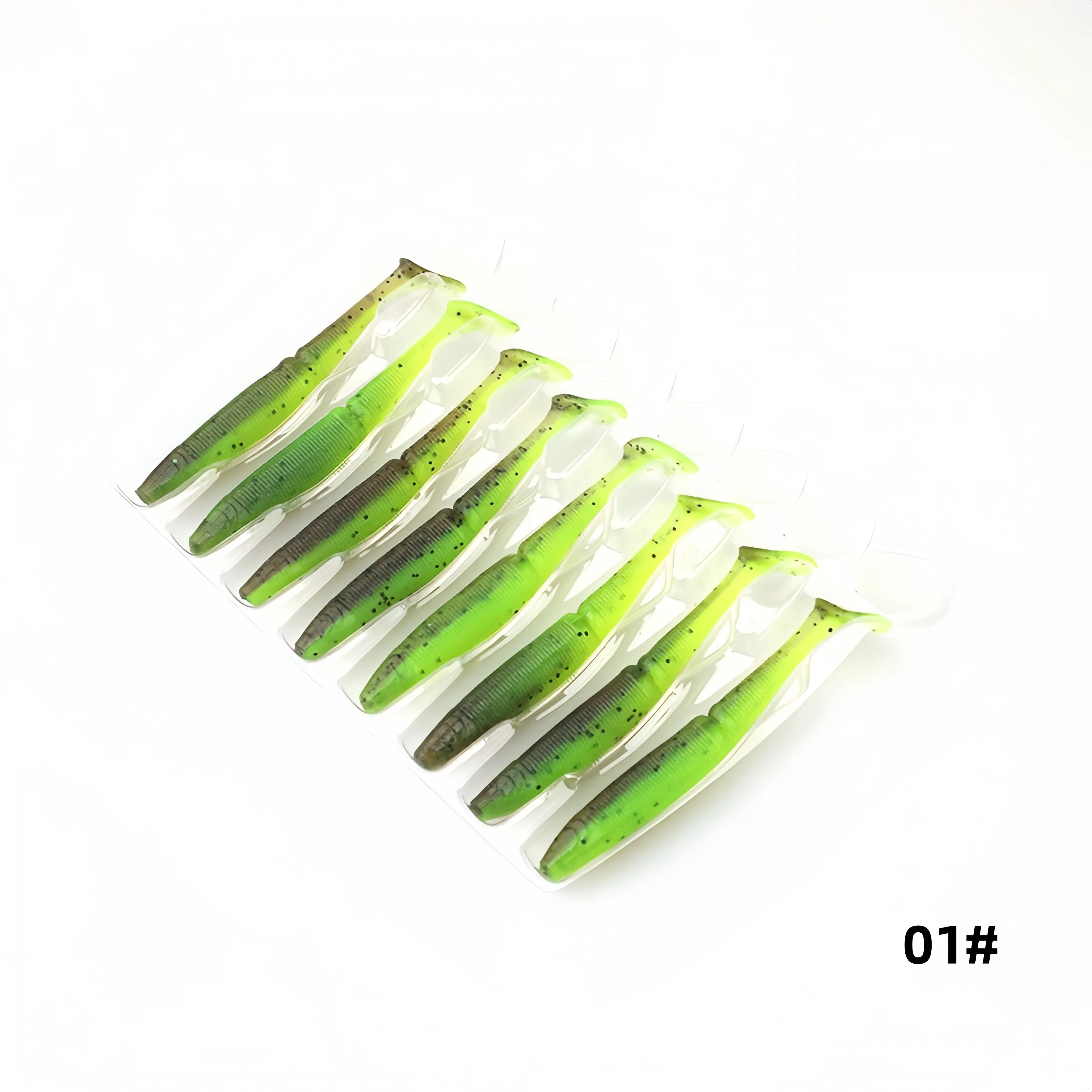 SWOLFY 8PCS TPE T-Schwanz Weiche Angeln Köder 3,5g/75mm Schwimmende Swimbait Wobbler Künstliche köder Silikon Bass Fishing Tackle – Detail 12
