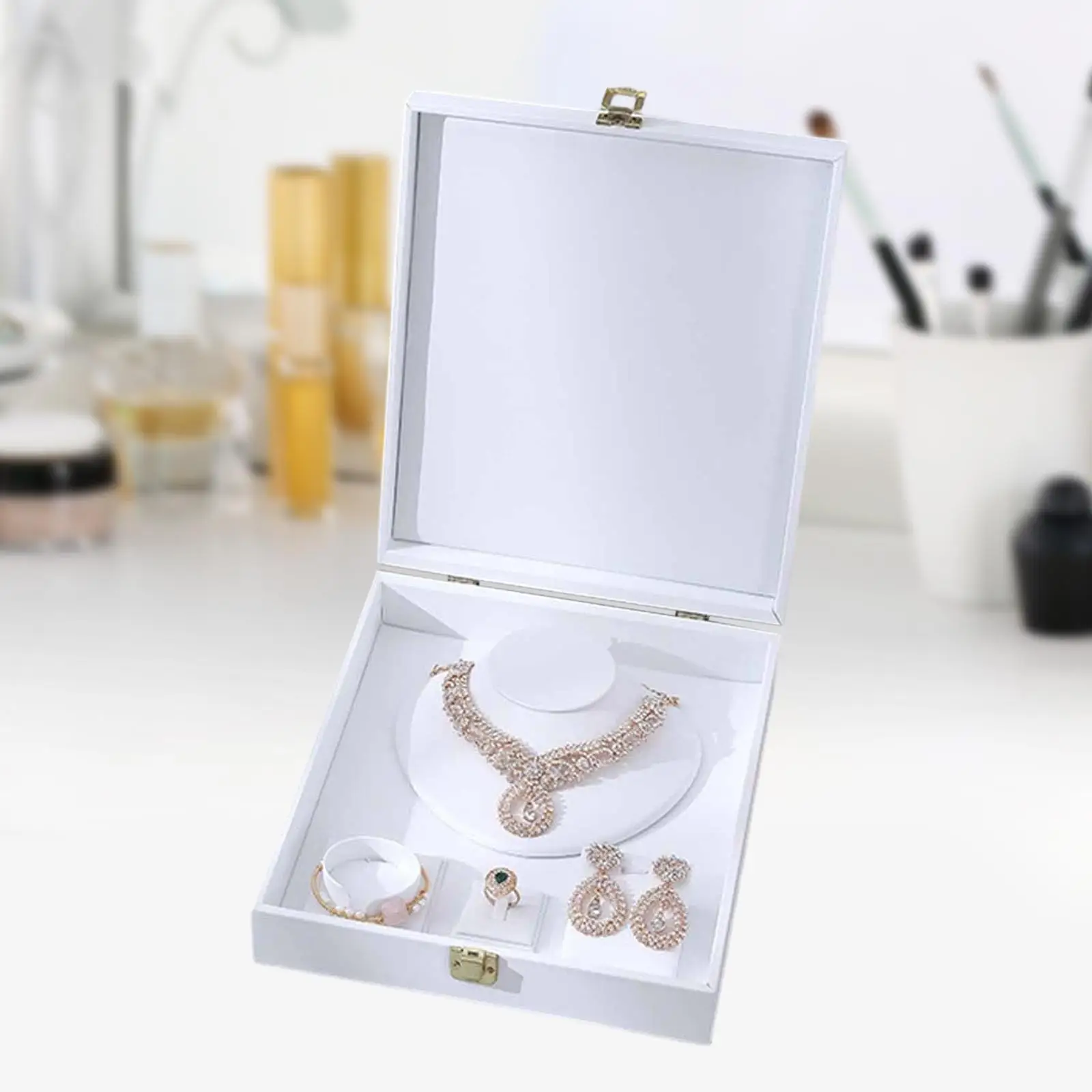 

Jewelry Box Organizer Desktop Decorative Box Trinket Case Rings Holder Display for Home Bangles Mother Day Women Girls Jewellery