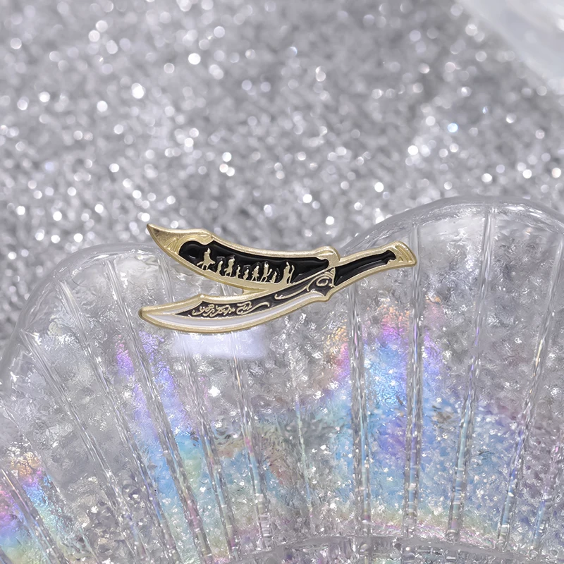 الخيال فيلم درع المينا دبوس ليس كل ما يهيمون فقدوا الفيلم بروش شارة التلبيب الإكسسوارات والمجوهرات هدية لمحبي #5