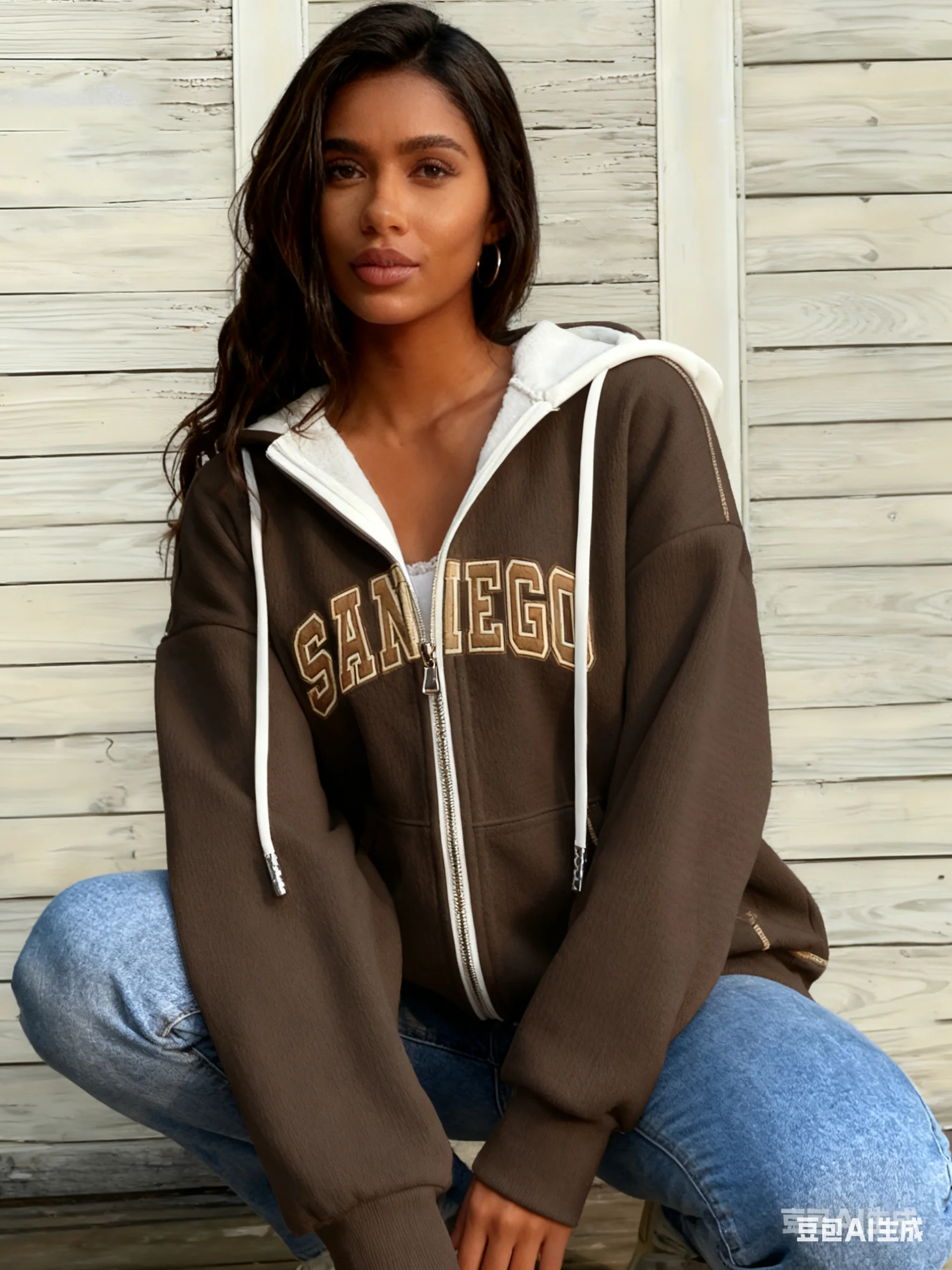 Зимние женские толстовки Y2K с