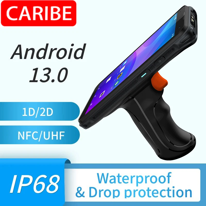 

CARIBE PL-60L Industrial Rugged Portable PDA Handheld Terminal Pistol Grip Data Collection Barcode Scanner 2D QR Code Reader