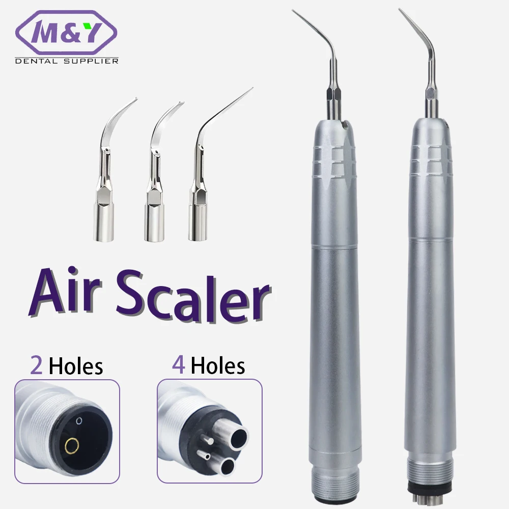 

Dental Ultrasonic Air Perio Scaler Handpiece Hygienist 2/4Holes air sacler with 3 Tips G1/G2/G3 teeth whitening