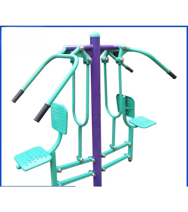 Outdoor fitness path facilities and equipment Deluxe double sit and push trainer