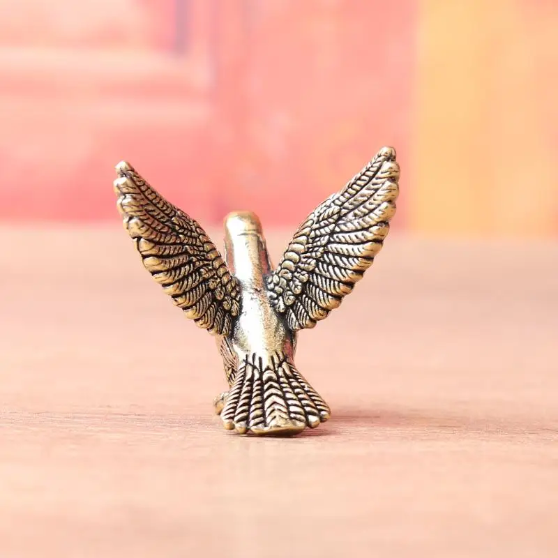 Brass Dove Bird Peace Dove With Spread Wings Vintage Cultural Creative Decoration Desktop Tea Pet Craft Brass Ornament