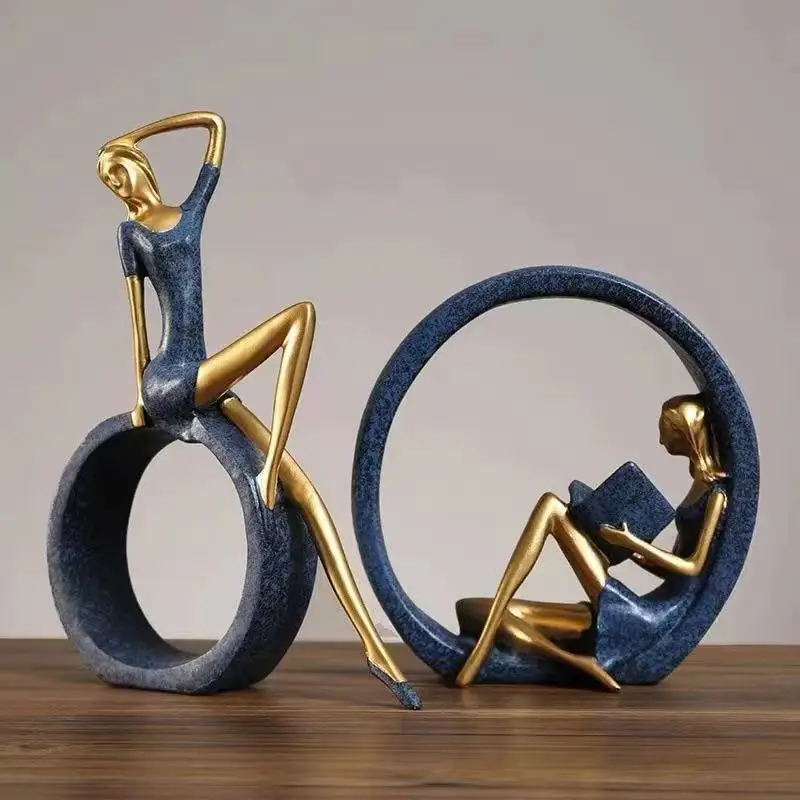 

Girl Colored Statue, Living Room TV Cabinet Decoration Accessories Birthday Gifts Crafts Home Decorations, Home Gifts