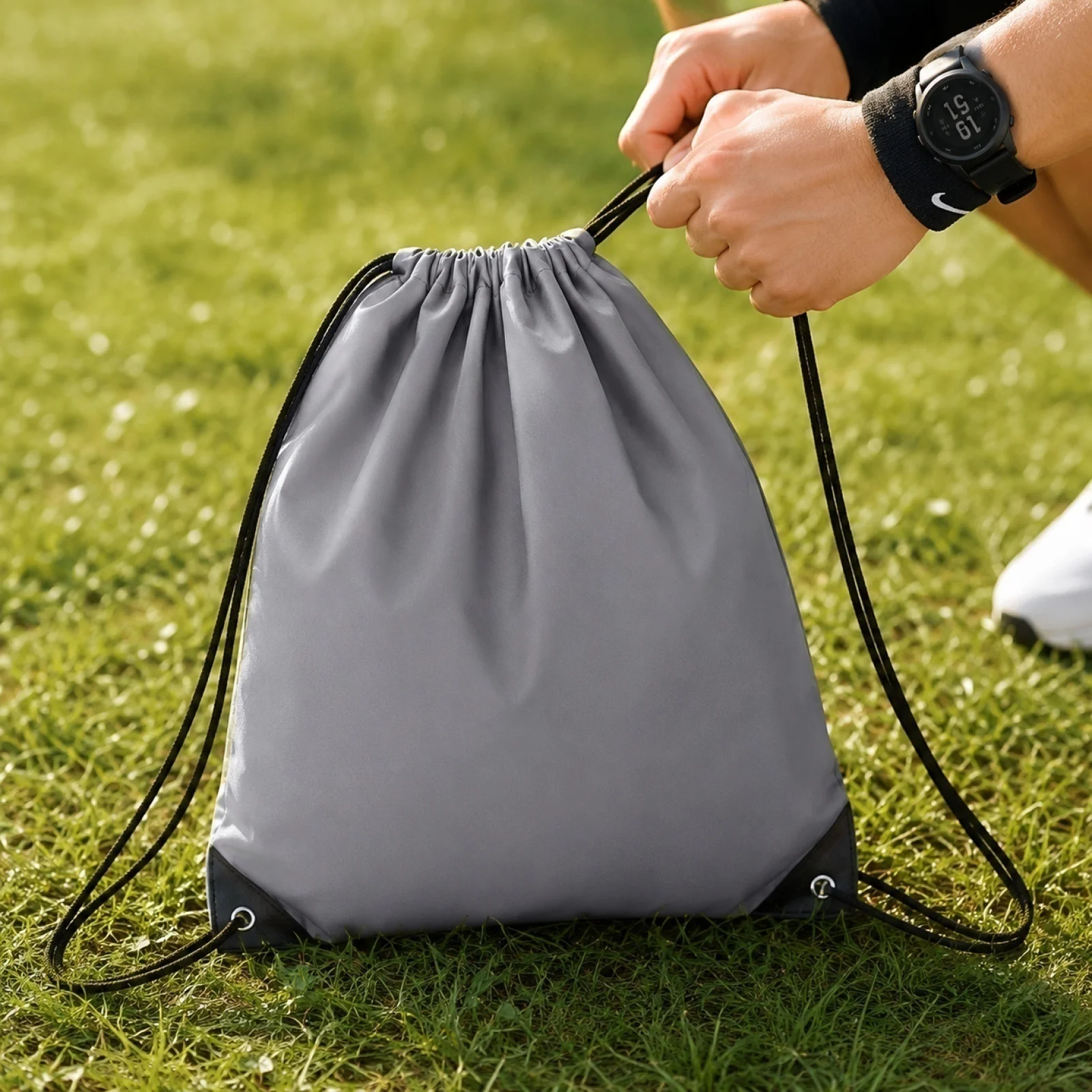 

1pc Large Outdoor Sports Bag Lightweight Gym Duffel Water Resistant Workout Drawstring Backpack for Travel Exercise Training