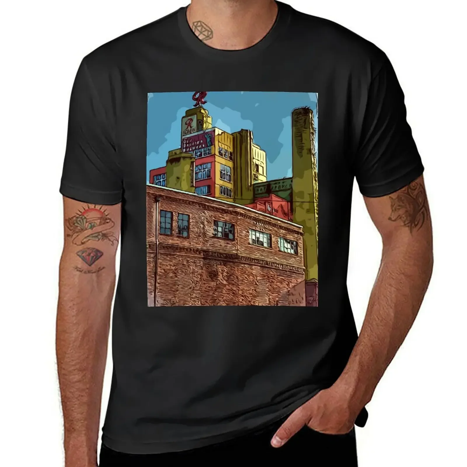 

Rainier Beer building in Seattle Wa T-Shirt vintage clothes custom t shirt custom t-shirts anime clothes funny t shirts for men