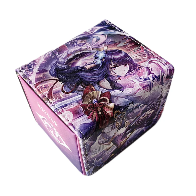 

New Genshin Impact Beelzebul Ptcg Card Box Pu High-End Leather Card Box Dtcg Ws Board Game Card Collection Storage Box Gift