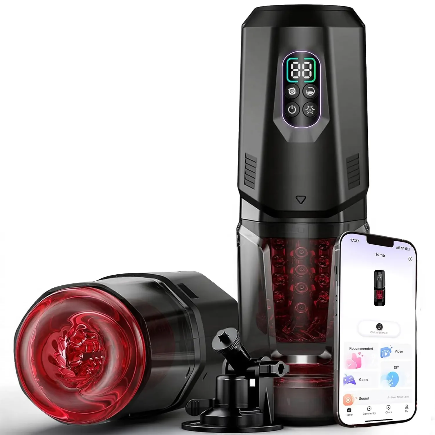 Automatic Male Masturbator Stroker with 7 Thrusting Rotating Licking Adult Pocket Pussy Mens Sex Toy Blowjob Sex Machine