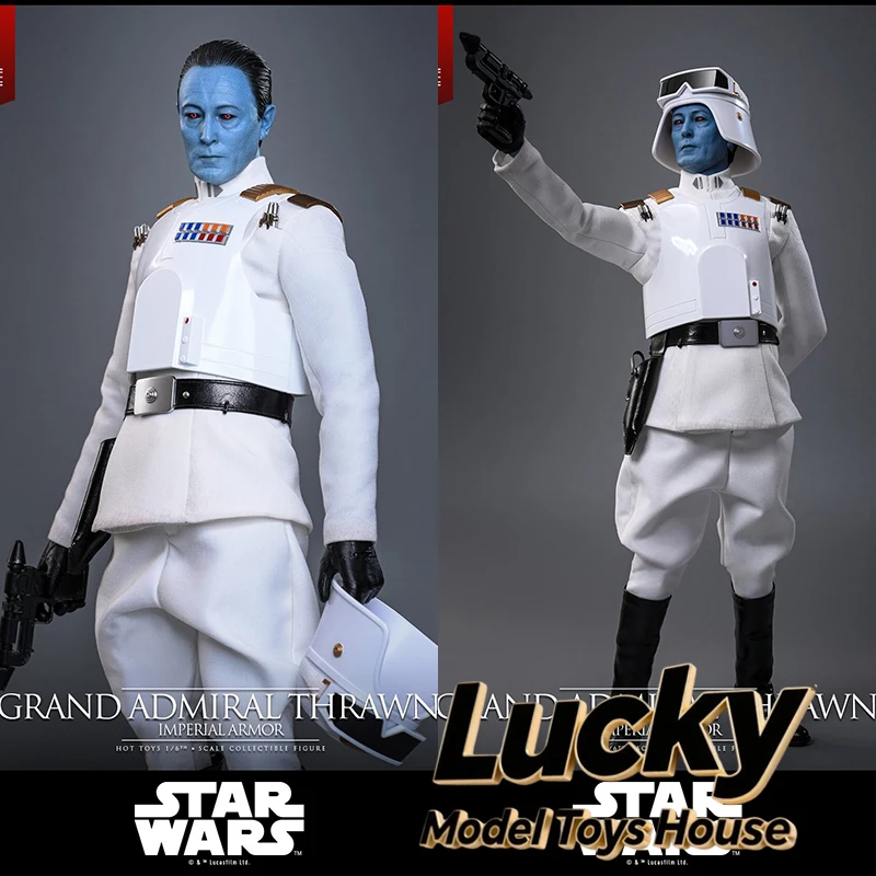 

HOTTOYS HT TMS169 Imperial Armor Version 1/6 Grand Admiral Thrawn White Helmet Suit Cloth Design 12" Full Set Action Figure Gift