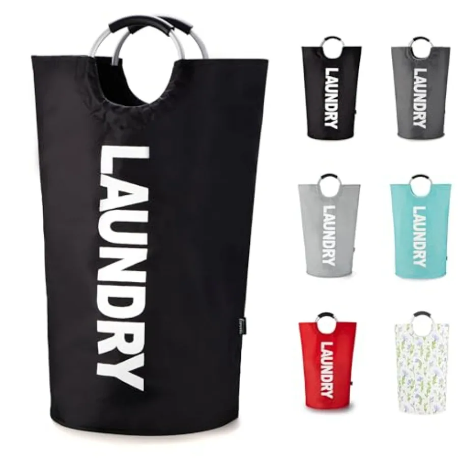 

Laundry Basket 13 Colors,Waterproof Laundry Hamper, Laundry Bag with Padded Handles, Clothes Hamper Stands Up Well, Collapsible
