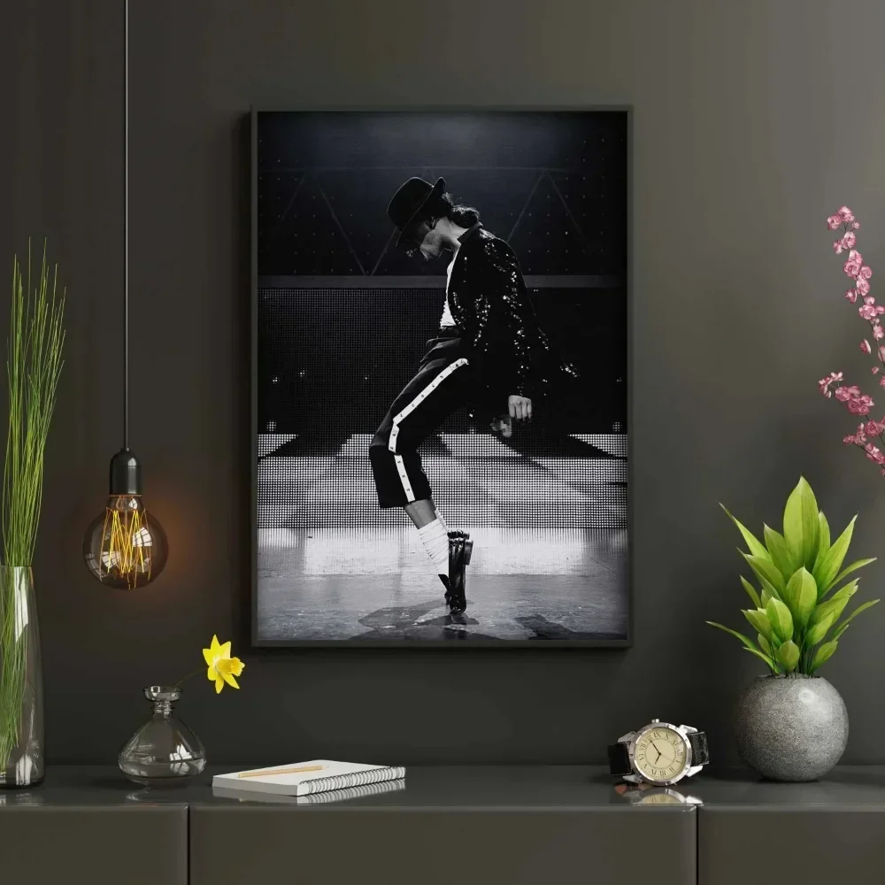 80s Pop Singer Michael Jackson Poster Aesthetics Music Album Cover THRILLER Scream Cat Canvas Print For Wall Art Home Room Decor