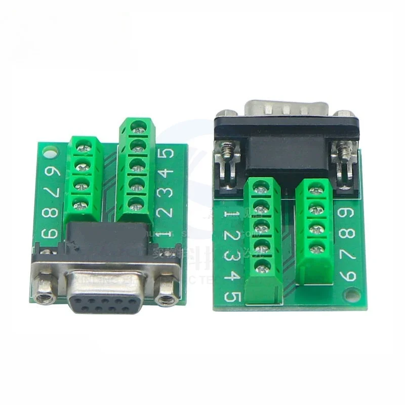 RS232 male and female adapter terminal serial port to solder-free terminal DB9 adapter terminal DR9 pin connector adapter
