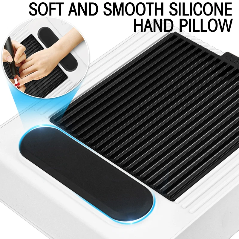 180W Nail Dust Collector Adjustable Wind Speed Nail Dust Vacuum Cleaner With Recyclable Filter For Manicure Machine Strong Fan