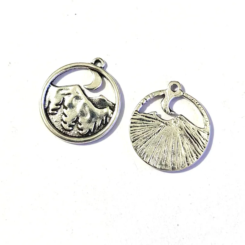 hzew 5pcs Lovely mountain moon  pendant charm Jewelry Gifts for women
