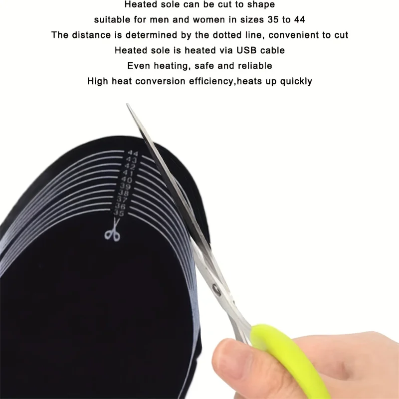 USB Electric Heated Shoe Insoles Croppable Foot Warming Pad Feet Warmer Pads Socks Mat Winter Warm Outdoor Sports Heating Insole