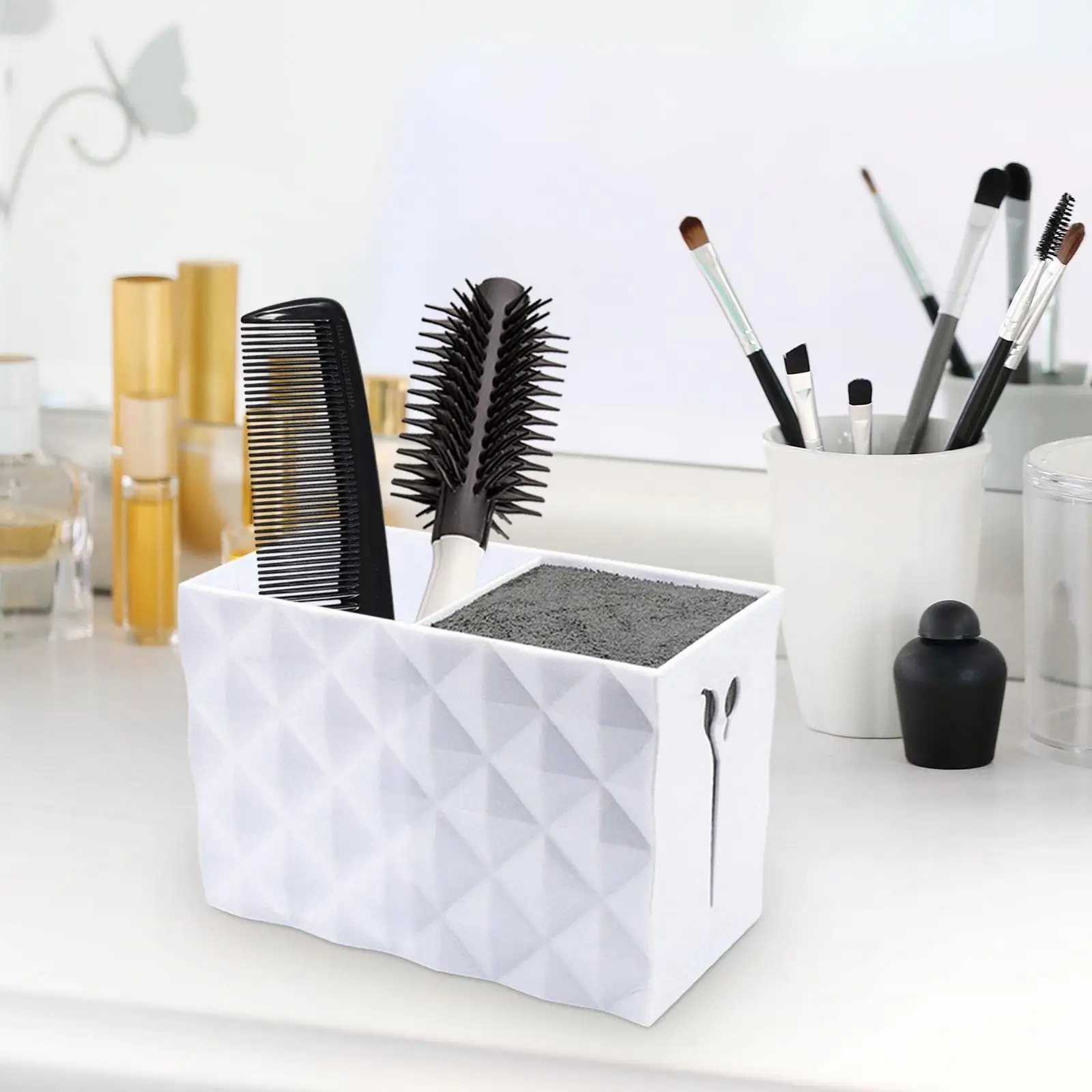 Comb Storage Box Barber Shop Combs Storage Container for Brushes Clips Salon