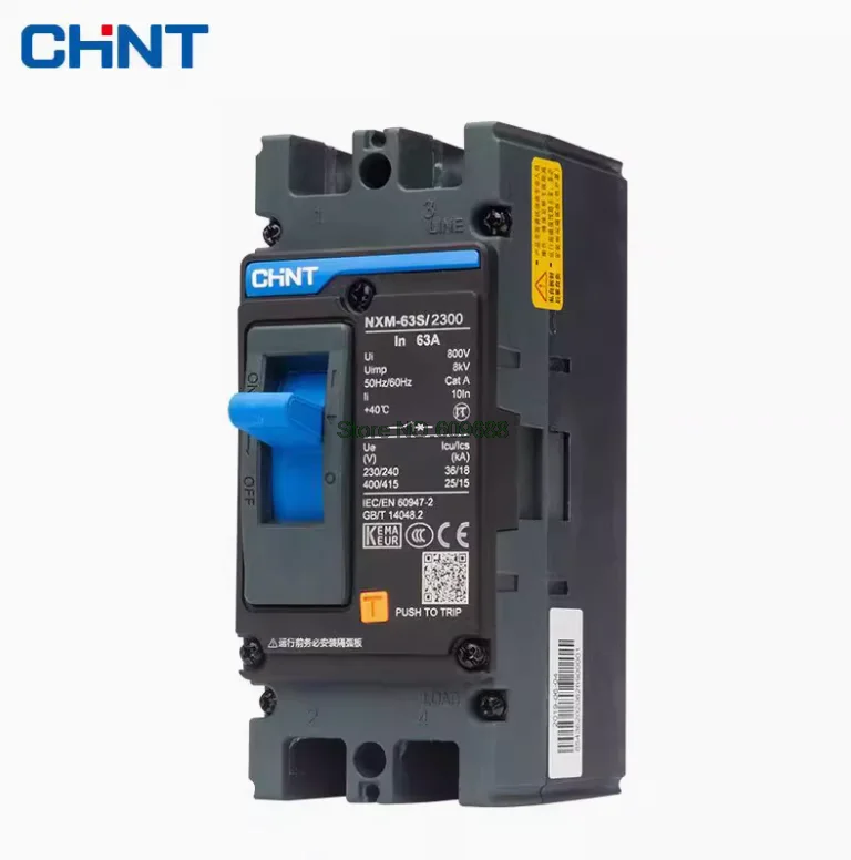 CHINT NXM 2P 10A - 250A MCCB Moulded Case Circuit Breaker Provide Protection Overload Short Circuit Under Voltage Power Motor