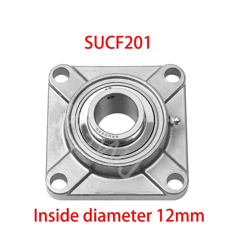 

1pcsSquare Stainless Steel Outer Spherical Bearing with Seat UC203.SF203 SF204 SF205 SF206 SF207