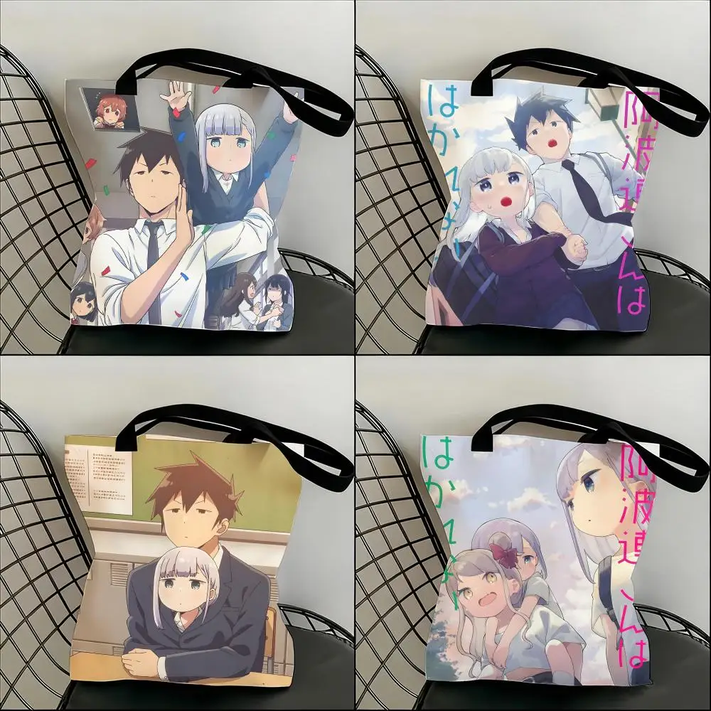 

Anime A-Aharen-san Is Indecipherable Manga Storage Bags Lightweight Canvas Shoulder Shopper Fashionable Eco Multi Use Tote with