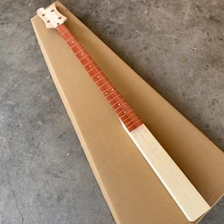 Bass Guitar Neck, 2-piece Maple Thru Neck, DIY Electric Bass Neck, Rosewood Fingerboard with Frets, No Painted