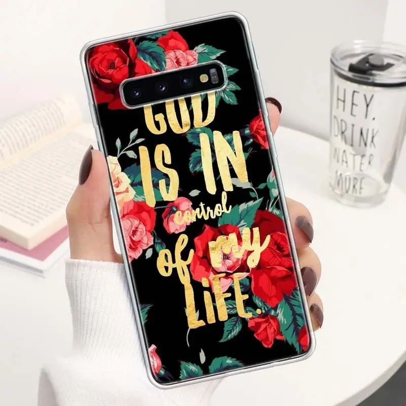 Bible Quotes Cheer Up Coque Phone Case For Samsung Galaxy S24 S23 Ultra S22 S21 S20 FE S10 Plus S10E S9 S8 + Lite Soft Cover