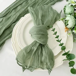 50PCS Cheesecloth Napkin Sage green Gauze Placemat for Dining Wedding Party Banquets Christmas Banquets Arches Baby Shower Decor