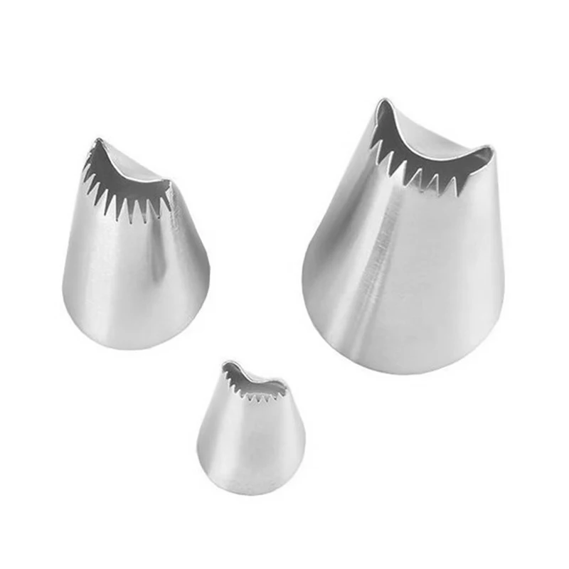 3pcs #888 #D68 #98 Icing Tips Piping Nozzle Cake Cream Decoration Tip Staniless Steel Tools Bakeware Create Lotus Flower Petals