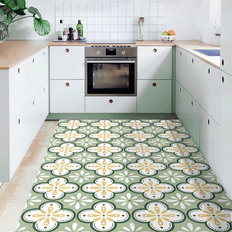 Kitchen Floor Mat Oil-proof  Stain-proof Home Decoration PVC Waterproof Carpet Easy Clean Bathroom Balcony Rug ковер Tapis 러그