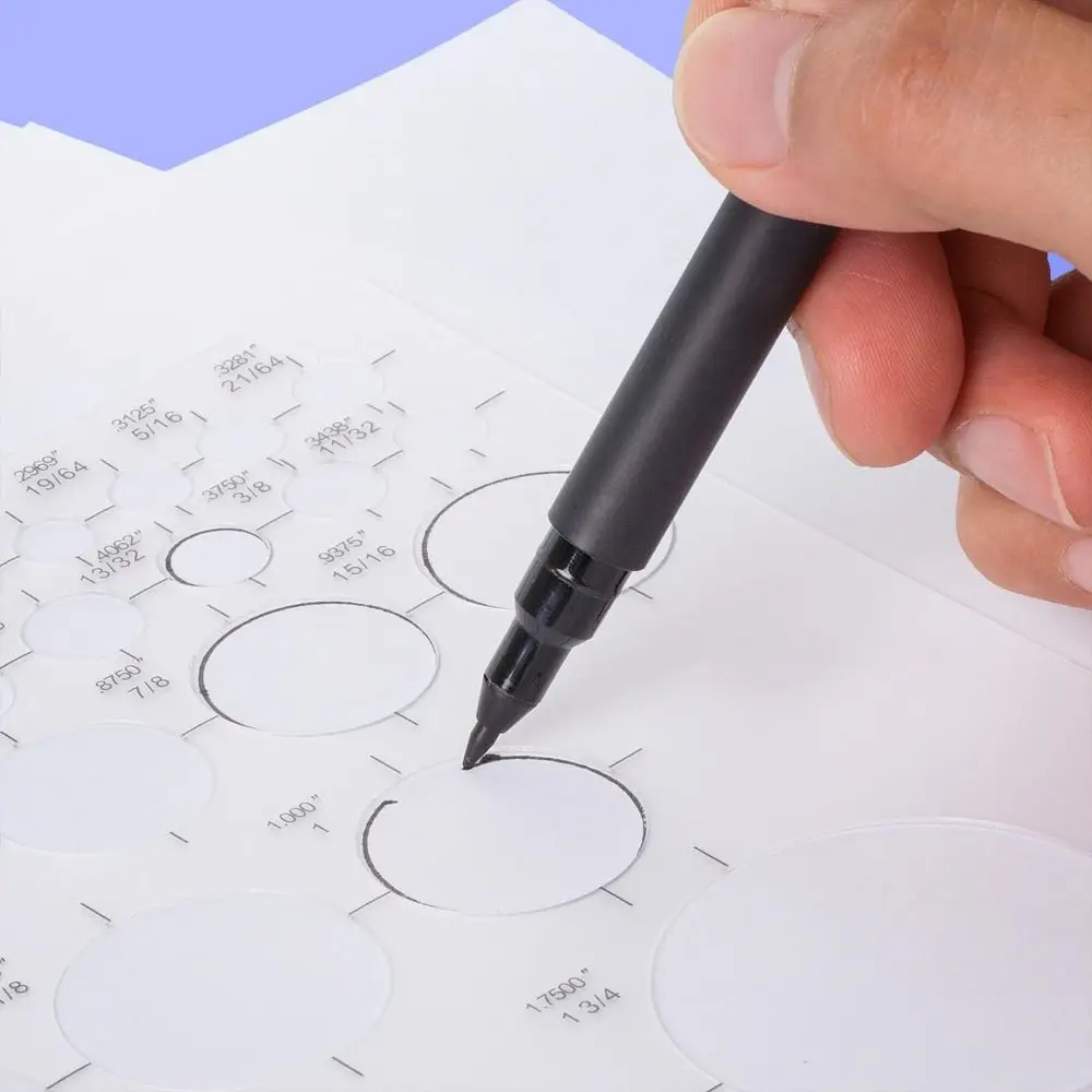 3Pcs 3 Sizes Round Templates Transparent Multi-use Multifunctional Geometric Ruler DIY Durable Circle Drawing Tool Student